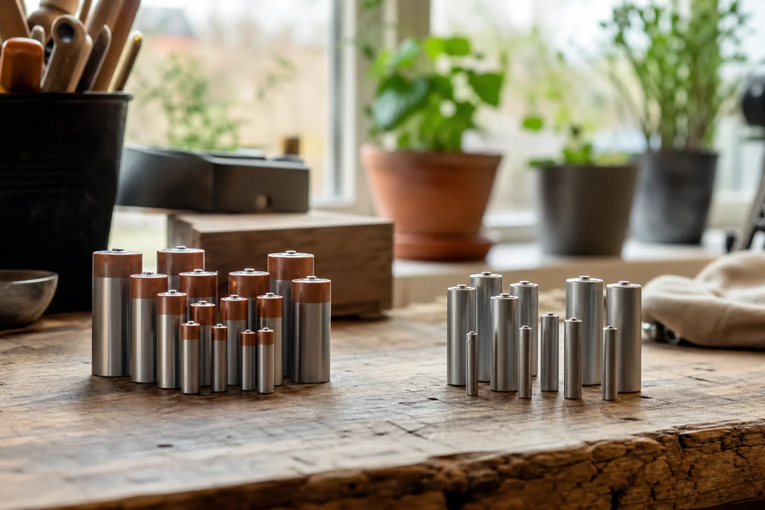 Alkaliska batterier och litiumbatterier