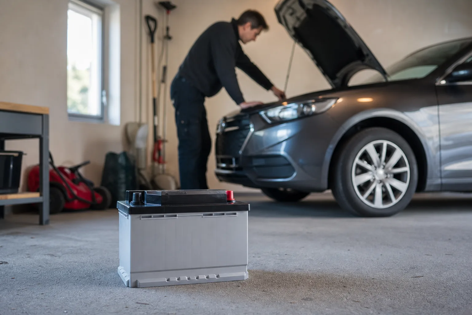 EFB-batteri i garage