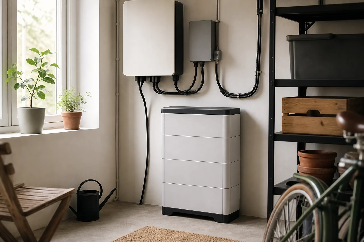 Batterilagring för solceller